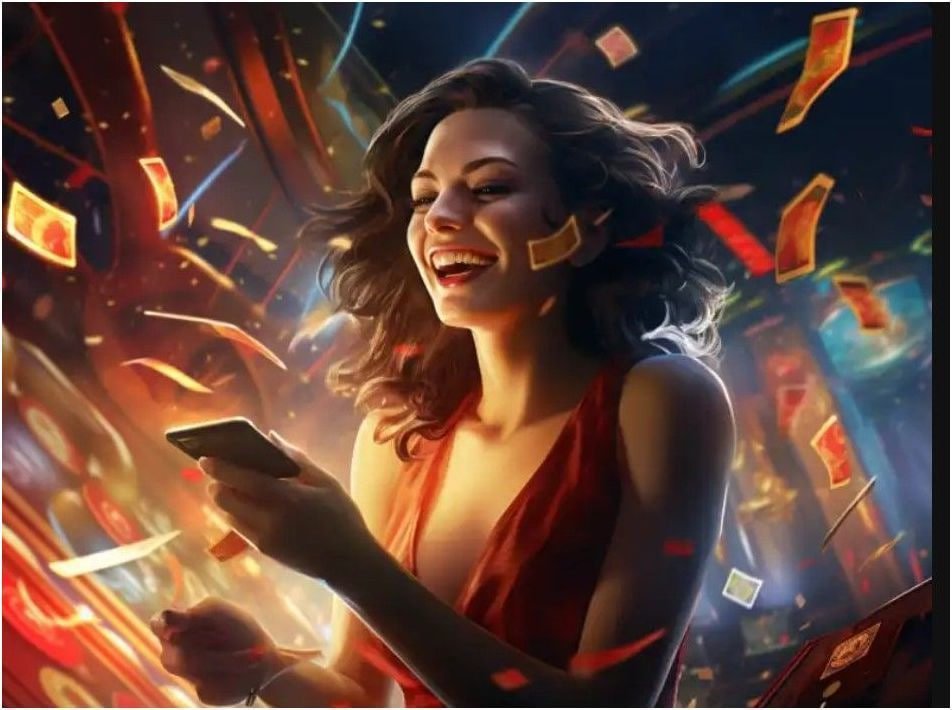 Meja live Andar Bahar di rutan slot dengan dealer dan kartu yang terbuka